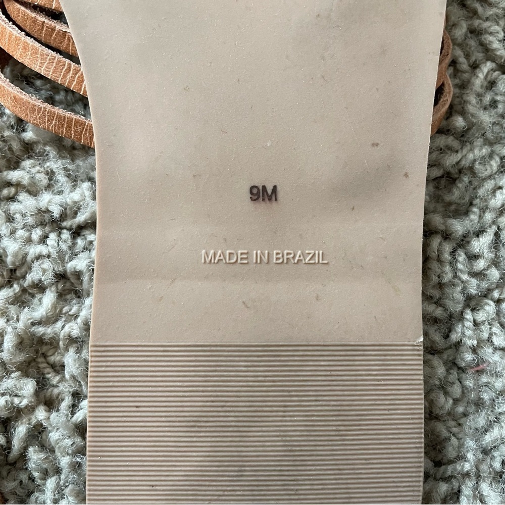 Matisse Fred Woven Leather Sandals in cognac tan size 9 - Picture 8 of 9